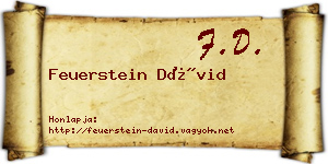 Feuerstein Dávid névjegykártya