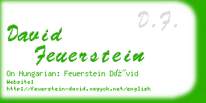 david feuerstein business card